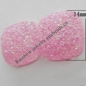 Colorful Acrylic Beads，Square 14mm Sold by Bag