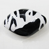 Painted Spray-paint Stripe Acrylic Beads, Horse Eye 32x21mm Hole:3mm, Sold by Bag 