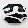 Painted Spray-paint Stripe Acrylic Beads, Polygon 30x22mm Hole:1mm, Sold by Bag 