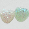 Colorful Acrylic Beads，Heart 8mm Sold by Bag