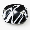 Painted Spray-paint Stripe Acrylic Beads, 30x25mm Hole:1mm, Sold by Bag 