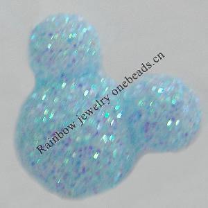 Colorful Acrylic Beads，Mickey 8mm Sold by Bag