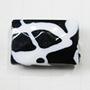 Painted Spray-paint Stripe Acrylic Beads,  Rectangular 15x10mm Hole:1mm, Sold by Bag