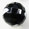 Painted Spray-paint Stripe Acrylic Beads, Faceted Round 16mm Hole:2.5mm, Sold by Bag 