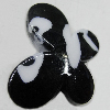 Painted Spray-paint Stripe Acrylic Beads, Butterfly 29x22mm Hole:2mm, Sold by Bag 