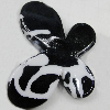 Painted Spray-paint Stripe Acrylic Beads, Butterfly 44x34mm Hole:2.5mm, Sold by Bag 