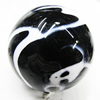 Painted Spray-paint Stripe Acrylic Beads, Round 20mm Hole:3mm, Sold by Bag 