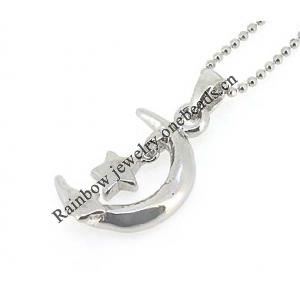 Sterling Silver Pendants platina plating,22x10mm, Sold by PC