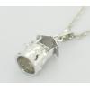 Sterling Silver Pendants platina plating, 22x10mm, Sold by PC
