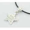 Sterling Silver Pendants platina plating, Star 38x25mm, Sold by PC