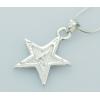 Sterling Silver Pendants platina plating, Star 31x21mm, Sold by PC