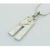 Sterling Silver Pendants platina plating, 30x12mm, Sold by PC