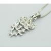 Sterling Silver Pendants platina plating, 29x15mm, Sold by PC