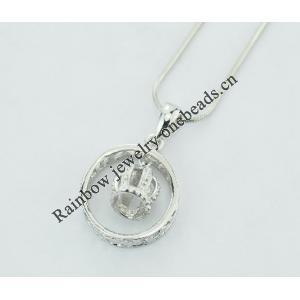 Sterling Silver Pendants platina plating, 25x16mm, Sold by PC
