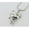 Sterling Silver Pendants platina plating, Animal 26x14mm, Sold by PC
