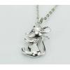 Sterling Silver Pendants platina plating, Animal 24x19mm, Sold by PC