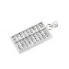Sterling Silver Pendants platina plating, 25x10mm, Sold by PC