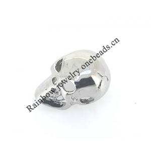 Sterling Silver Pendants platina plating, 17x12mm, Sold by PC