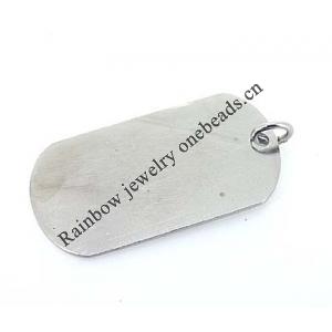 Sterling Silver Pendants platina plating, 42.5x21mm, Sold by PC