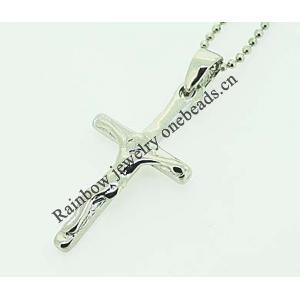 Sterling Silver Pendants platina plating, 27x12mm, Sold by PC