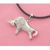 Sterling Silver Pendants platina plating, 33x26mm, Sold by PC