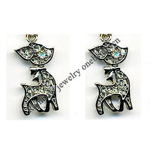 Zinc Alloy Enamel Jewelry Findings, Christmas Charm/Pendant, Wapiti  10mm-20mm, Sold by Group 