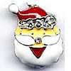 Zinc Alloy Enamel Jewelry Findings, Christmas Charm/Pendant, Santa 10mm-20mm, Sold by Group 