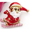 Zinc Alloy Enamel Jewelry Findings, Christmas Charm/Pendant, Santa 10mm-20mm, Sold by Group 