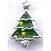 Zinc Alloy Enamel Jewelry Findings, Christmas Charm/Pendant, Christmas tree 10mm-20mm, Sold by Group 