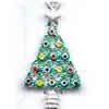 Zinc Alloy Enamel Jewelry Findings, Christmas Charm/Pendant, Christmas tree 10mm-20mm, Sold by Group 