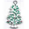 Zinc Alloy Enamel Jewelry Findings, Christmas Charm/Pendant, Christmas tree 10mm-20mm, Sold by Group 