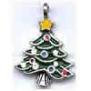 Zinc Alloy Enamel Jewelry Findings, Christmas Charm/Pendant, Christmas tree 10mm-20mm, Sold by Group 