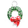 Zinc Alloy Enamel Jewelry Findings, Christmas Charm/Pendant, Christmas flowers 10mm-20mm, Sold by Group 