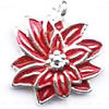 Zinc Alloy Enamel Jewelry Findings, Christmas Charm/Pendant, Christmas flowers 10mm-20mm, Sold by Group 