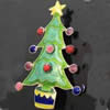 Zinc Alloy Enamel Jewelry Findings, Christmas Charm/Pendant, Christmas tree 10mm-20mm, Sold by Group 