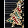 Zinc Alloy Enamel Jewelry Findings, Christmas Charm/Pendant, Christmas tree 10mm-20mm, Sold by Group 