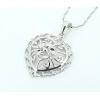 Sterling Silver Pendants platina plating, 27x19.5mm, Sold by PC