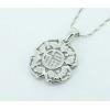 Sterling Silver Pendants platina plating, 26x17.6mm, Sold by PC