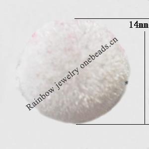 Villiform Acrylic Beads, Half Round 14mm, Sold by Bag