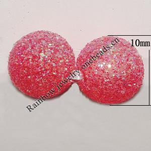 Colorful Acrylic Beads，Round 10mm Hole:1mm Sold by Bag