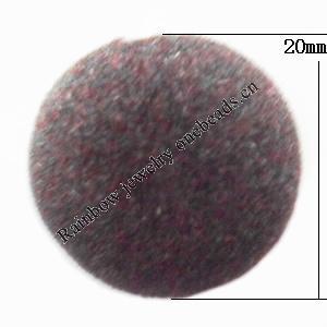 Villiform Acrylic Beads, Half Round 20mm, Sold by Bag