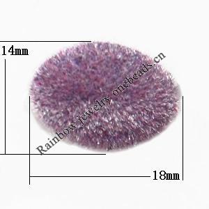 Villiform Acrylic Beads, Half Oval 14x18mm, Sold by Bag