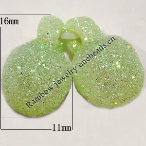 Colorful Acrylic Beads，16x11mm Hole:2mm Sold by Bag