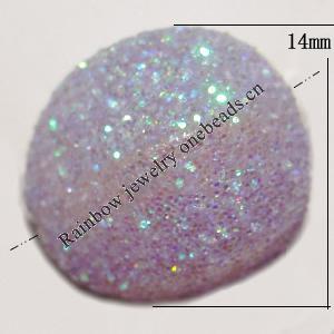 Colorful Acrylic Beads，Edge Round 14mm Hole:2mm Sold by Bag
