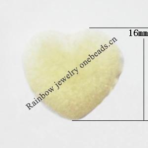  Villiform Acrylic Beads, Heart 16mm, Sold by Bag