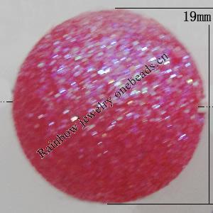 Colorful Acrylic Beads，Round 19mm Sold by Bag