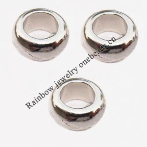 Jewelry findings, CCB plastic Beads, Hollw Drum 10mm Hole:6mm, Sold by Bag