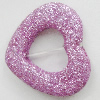 Colorful Acrylic Beads，Heart 25x28mm Sold by Bag