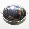  Plating Acrylic Beads, Oval 22x17mm Hole:2mm, Sold by Bag