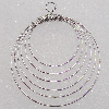 Iron Thread Component Handmade Lead-free, 62x52mm Hole:5mm Sold by Bag